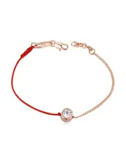 Bracelets Bangles Rose Gold Crystal Bracelet Hand-Woven Fine - Gold