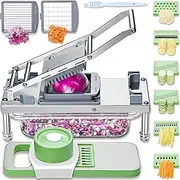 Vegetable Chopper, Veggie Chopper With 8 Blades, Onion Cutter with Container, Pro All-in-1 Food Dicer, Mandoline Slicer, Stainless steel materials Salad Grater