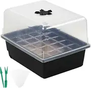 Seedling Starter Trays, Reusable Seedling Starter Kit, with Adjustable Humidity Dome, Germination Starter Gardening Supplies for Vegetable Flower Balcony Indoor