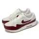 Nike 休閒鞋 Wmns Air Max 1 LX Team Red 女鞋 男鞋 米白 紅 皮革 復古 膠底 FJ3169-100