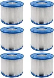 [FFyan] 6pcs Replacement Type VI Hot Tub Filter Cartridge for Coleman SaluSpa 90352E,58323 58323,Compatible with Lay-Z-Spa Swimming Pool Pump