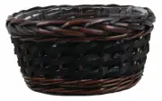 Mahogany Brown Wicker Basket