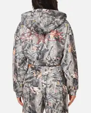 [ED HARDY] Ed Hardy Women's Butterfly Effect Hoodie Real Tree Camo - Size L L Real Tree Camo