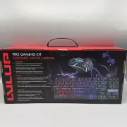 Vivitar's LVLUP PRO GAMING KIT keyboard, mouse, earbuds. Brand New! Great Gift!