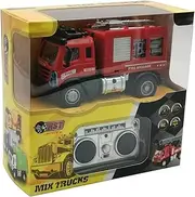 Dakott Mini RC Firefighting Truck for Kids -1:64 Scale Four-Way Remote Control Toy Truck RC Firefighting Truck, Toy Truck 2.4GHz Remote Controls