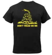 * ROTHCO * ' DON'T TREAD ON ME ' MENS T-SHIRT ' BLACK ' LARGE '