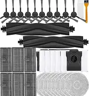 YBVABE Replacement Kit for Dreame L10s Pro Ultra Heat/ L10s Ultra Gen2 / X40 Ultra (NOT for L10s Ultra/Complete) Robot Vacuums 34 Pack Accessories Roller Brushes, Filters, Side Brushes, Mop, Dust Bags