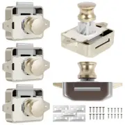 5pcs Push Button Cupboard Drawer Door Catch Lock Caravan Camper Latch Knob Lock♔