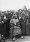A sorcerer and fortune teller with his entourage 1910 OLD PHOTO