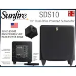 SUNFIRE SDS-10 500W 美國 雙10吋超低音喇叭 『公司貨』聊聊可議價