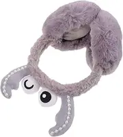 [GAROZATION] Warm Plush Crab Headband Ear Muffs for Women Men Fuzzy Earmuffs for Winter
