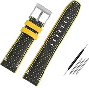 [BMGHXFAR] Fit For Tag Heuer Fit For Breitling Fit For Avengers Fit For Mido Fit For Citizen Fit For Luminox Leather Watch Strap Universal Men's Stomatal Watchband 22m