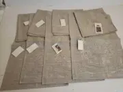 Natural Irish Linen Napkins (4), With Matching Placemats (4) NEW