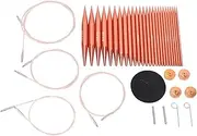26Pcs 10cm Interchangeable Circular Knitting Needles, 13 Pair Stainless Steel Knitting Needle with Cable & Case, 3-10mm Aluminum Round Knitting Needle Set for Handmade DIY Knitting