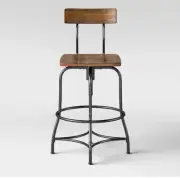 Woodsboro Adjustable Barstool 2 Colors Brown or Gray Particle Board Frame