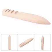 1PC Burnisher Leather Craft Edge Flat Shape Wood Slicker Hand Leathercraft Tool