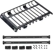 Roof Luggage Frame/Cargo Basket Luggage Rack/Metal Luggage Rack Compatible with 1/10 Rc Car Trax Trx4 Trx6 Axial Scx10 (Size : White)