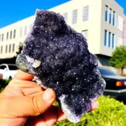 635g Natural Amethyst Geode Mineral Specimen Crystal Quartz Energy Decoration