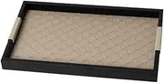Folpus Desktop Storage Organizer Valet Tray PU Leather Multifunctional Jewelry Tray Sundries Platter for Countertop NightStand Party, L
