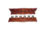 Walnut Pool Snooker Billiard Table Cue Wall Rack (Brass Cue Clips)