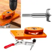 Cabinet Hinge Boring Hole Drill Guide with Fixture Punch Locator Woodworking