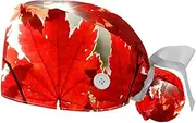 [WOSHJIUK] Working Hat 2 Pack Scrub Caps for Women,Autumn Maple Leaves,Tie Back Cap Adjustable Scrub Hat