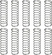 uxcell 10Pcs Compression Spring, 14mm OD, 0.8mm Wire Size, 50mm Free Length, Spring Steel Construction Extended Mechanical Compression Springs for Shop and Home Repairs, Silver Tone