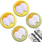 4PCS Thumb Grips for Nintendo Switch/OLED/Lite Corgi Dog Joystick Yellow/Green