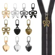 10 PCS Zipper Pull Detachable Zip Pulls Zip Repair Pull Tab Metal Zipper Gri...