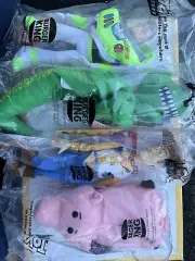 Burger King Toy Story Pals Hand Puppets Woody Buzz Rex & Hamm 1995 Set, NEW