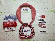 Scunci Scrunchies Patriotic Set Red Checker Headband & 5 Piece Snap Clips
