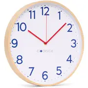 Clocksicle Silent Wood Wall Clock, Navy, 31cm