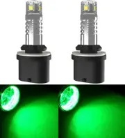 LED 20W 880 H27 Green Two Bulbs Head Light Replacement Off Road ATV UTV Bike Fit