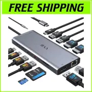 14-in-1 USB C Laptop Docking Station with Dual HDMI & 100W Power Delivery