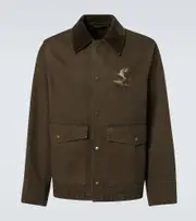 [Burberry] Burberry Corduroy-trimmed cotton twill field jacket AU 99 beige