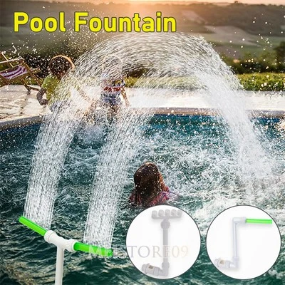 Spa and Swimming Pool Waterfall Fountain, For Pools w/ Florescent Light/5 Nozzle