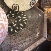 Fez Furniture & Homewares Sultan's Tea Table in Silver Nickel II