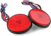 Turn Signal Indicator 2pcs Motorcycle Rear Tail Brake Light LED Reflector Stop Warning Side Marker Light Universal for Car Truck Trailer Scooter 24LED