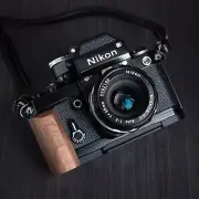 Wood Camera Hand Grip Handle F Nikon F2 F2A F2AS Camera Aluminum Alloy Baseplate