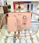 Michael Kors Sheila Medium CZ Satchel Bag+Flat Phone Case Wallet (Powder Blush)