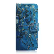 Apricot Flower Pattern Coloured Drawing Horizontal Flip Leather Case for Galaxy J6 Plus, with Holder & Card Slots & Wallet