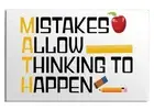 Math Mistakes Allow Thinking To Happen Geek Science Smart Kitchen Fridge Magnet