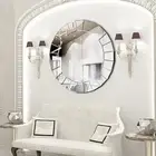 Sunburst Decorating Mirror Large Round Accent Mirror HD Living Room Wall Mirror