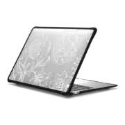 MacBook Air 13-inch (M1 / Intel) Impact Case White line art flowers illustration clear