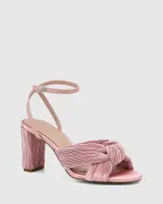 Razel Blush Recycled Satin Block Heel