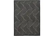 Rug Culture Extra Large Black & Natural Luxury Textured Rug