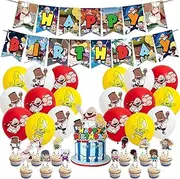 Captain Underpants Party Decorations Captain Underpants Birthday Party Supplies Includes Captain Underpants Happy Birthday Banner, Cake Topper, Cupcake Toppers, Balloons