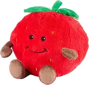 Warmies Strawberry Plush Large Size, Fully Microwavable and Weighted Cuddly Toy for Anxiety, Chill in The Freezer or Heat in Microwave, Soft Toy Heat Pad