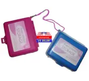 Blue or pink rectangle containers plastic case storage beads kid's bracelet box