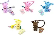 Premium Bow TIE Bear Golf Tees Hanger and Ball Marker Value Sets Silicone & 3-1/4" Adjustable Height Tee, Tee Loss Prevention, Excellent Golf Accessory, Durability and Stability Gift